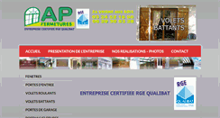 Desktop Screenshot of apfermetures-ardennes-fenetres.com
