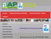 Tablet Screenshot of apfermetures-ardennes-fenetres.com